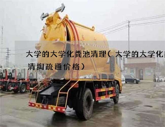 大学的大学化粪池清理(大学的大学化粪池清掏疏通价格)
