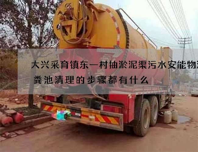 大兴采育镇东一村抽淤泥渠污水安能物流化粪池清理的步骤都有什么