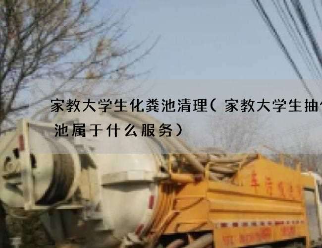 家教大学生化粪池清理(家教大学生抽化粪池属于什么服务)