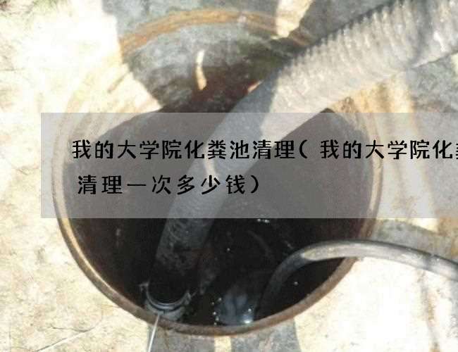 我的大学院化粪池清理(我的大学院化粪池清理一次多少钱)