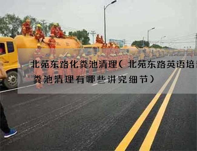 北苑东路化粪池清理(北苑东路英语培训化粪池清理有哪些讲究细节)