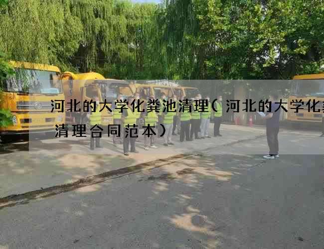 河北的大学化粪池清理(河北的大学化粪池清理合同范本)