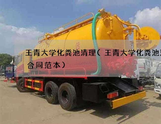 王青大学化粪池清理(王青大学化粪池清理合同范本)