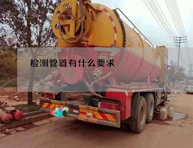 检测管道有什么要求