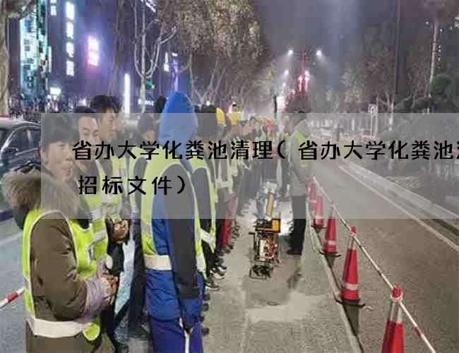 省办大学化粪池清理(省办大学化粪池清掏招标文件) 省办大学化粪池清理(省办大学化粪池清掏招标文件)