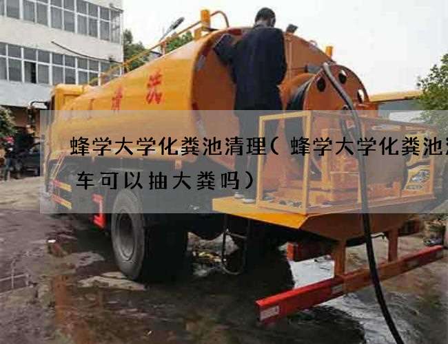 蜂学大学化粪池清理(蜂学大学化粪池清理车可以抽大粪吗)
