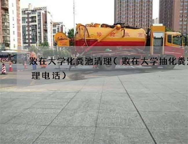 败在大学化粪池清理(败在大学抽化粪池清理电话)