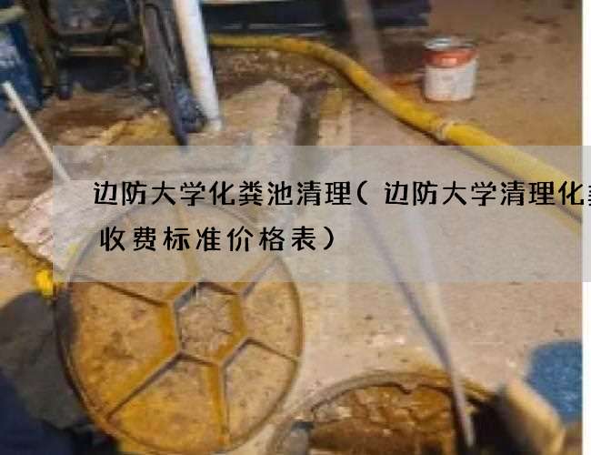 边防大学化粪池清理(边防大学清理化粪池收费标准价格表)