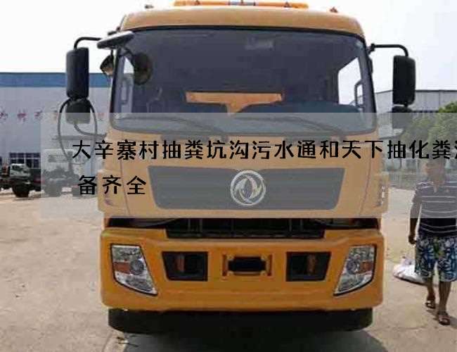 大辛寨村抽粪坑沟污水通和天下抽化粪池设备齐全