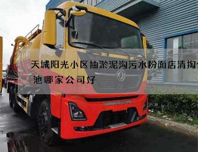 天城阳光小区抽淤泥沟污水粉面店清掏化粪池哪家公司好