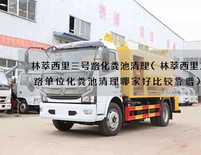 林萃西里三号路化粪池清理(林萃西里三号路单位化粪池清理哪家好比较靠谱)