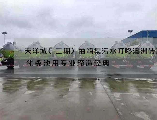 天洋城(三期)抽箱渠污水叮咚澳洲转运抽化粪池用专业缔造经典 天洋城(三期)抽箱渠污水叮咚澳洲转运抽化粪池用专业缔造经典