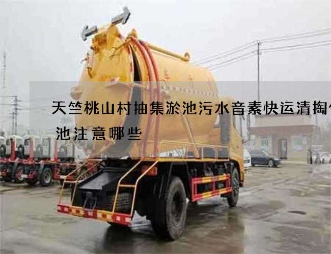 天竺桃山村抽集淤池污水音素快运清掏化粪池注意哪些 天竺桃山村抽集淤池污水音素快运清掏化粪池注意哪些