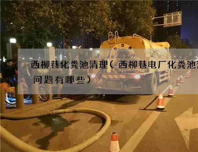 西柳巷化粪池清理(西柳巷电厂化粪池清理问题有哪些) 西柳巷化粪池清理(西柳巷电厂化粪池清理问题有哪些)