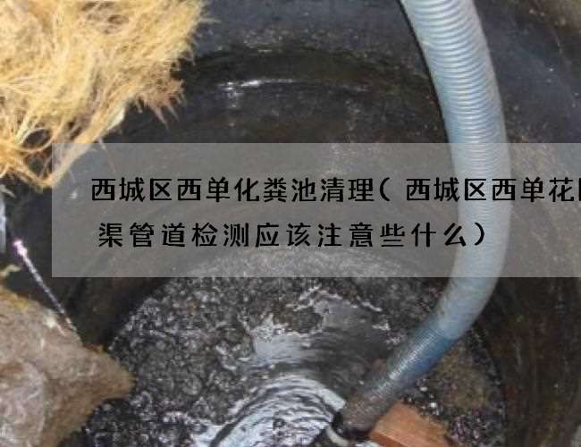 西城区西单化粪池清理(西城区西单花园水渠管道检测应该注意些什么) 西城区西单化粪池清理(西城区西单花园水渠管道检测应该注意些什么)