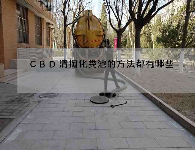 CBD清掏化粪池的方法都有哪些 CBD清掏化粪池的方法都有哪些