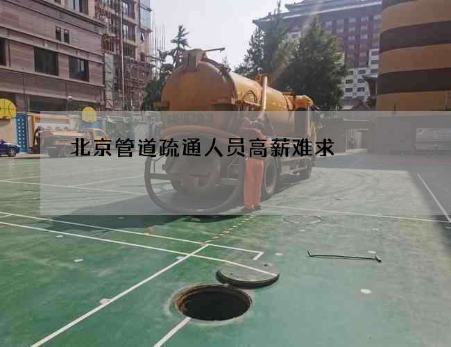 北京管道疏通人员高薪难求