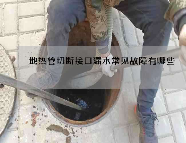 地热管切断接口漏水常见故障有哪些