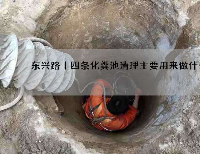 东兴路十四条化粪池清理主要用来做什么