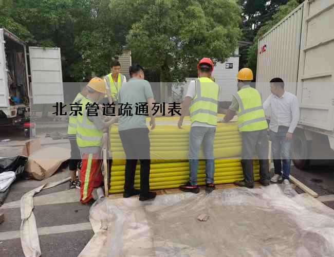 北京管道疏通列表