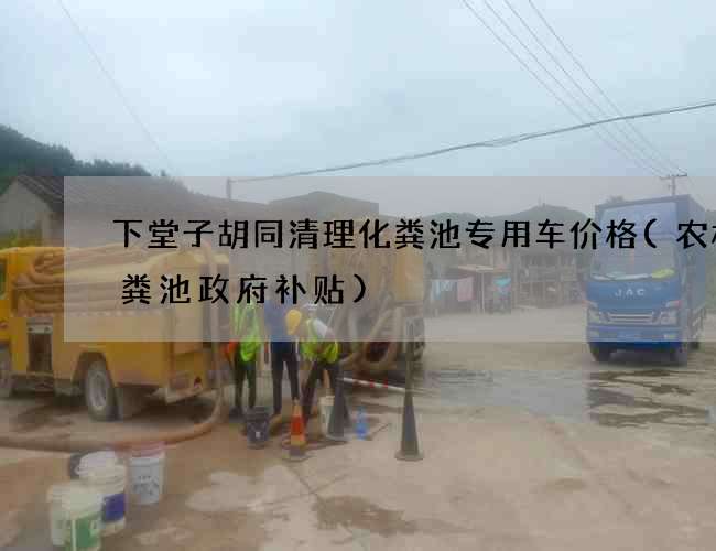 下堂子胡同清理化粪池专用车价格(农村化粪池政府补贴)