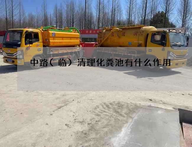 中路(临)清理化粪池有什么作用