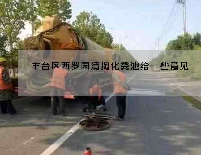 丰台区西罗园清掏化粪池给一些意见
