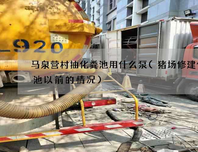 马泉营村抽化粪池用什么泵(猪场修建化粪池以前的情况)