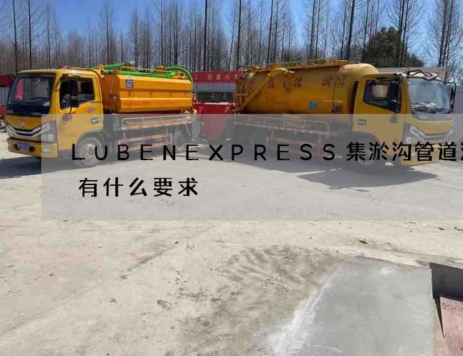 LUBENEXPRESS集淤沟管道清洗有什么要求 LUBENEXPRESS集淤沟管道清洗有什么要求
