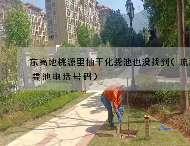 东高地桃源里抽干化粪池也没找到(疏通化粪池电话号码) 东高地桃源里抽干化粪池也没找到(疏通化粪池电话号码)