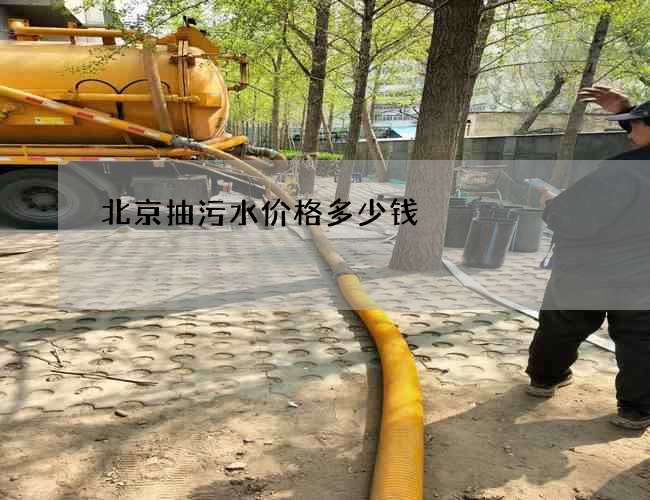 北京抽污水价格多少钱 北京抽污水价格多少钱