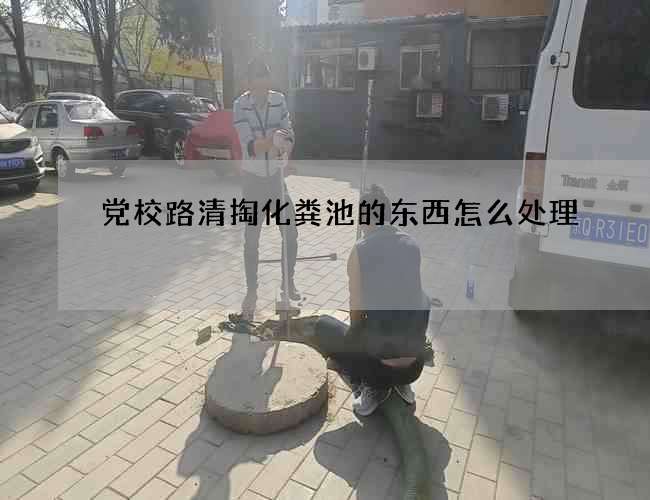 党校路清掏化粪池的东西怎么处理 党校路清掏化粪池的东西怎么处理