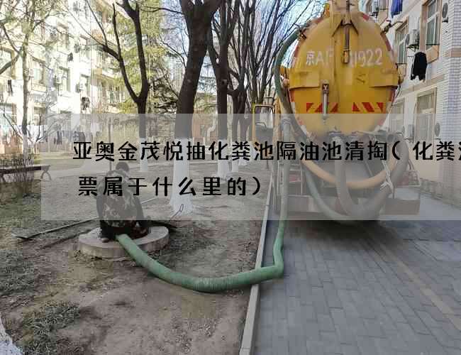 亚奥金茂悦抽化粪池隔油池清掏(化粪池开票属于什么里的)