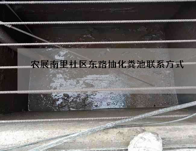 农展南里社区东路抽化粪池联系方式 农展南里社区东路抽化粪池联系方式