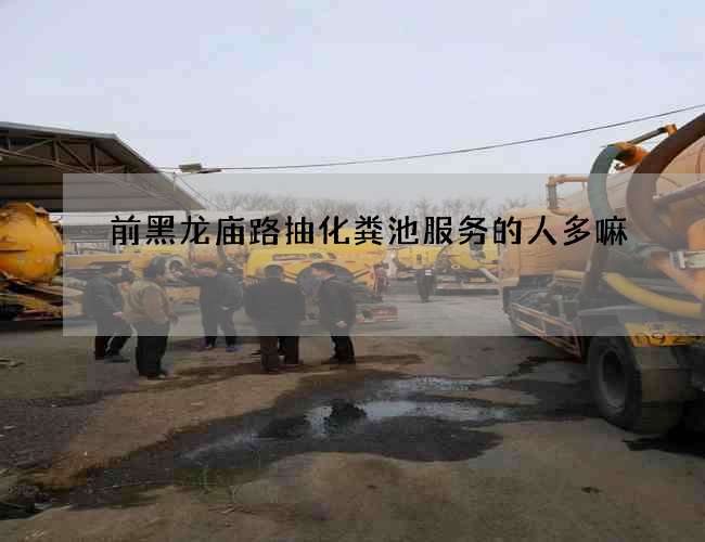 前黑龙庙路抽化粪池服务的人多嘛