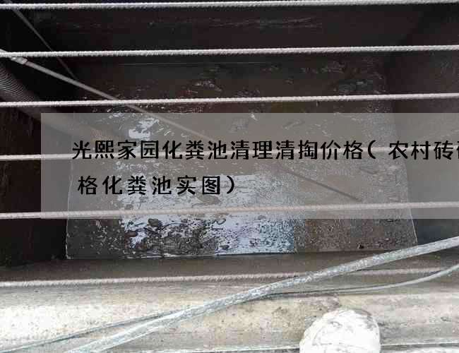 光熙家园化粪池清理清掏价格(农村砖砌三格化粪池实图)