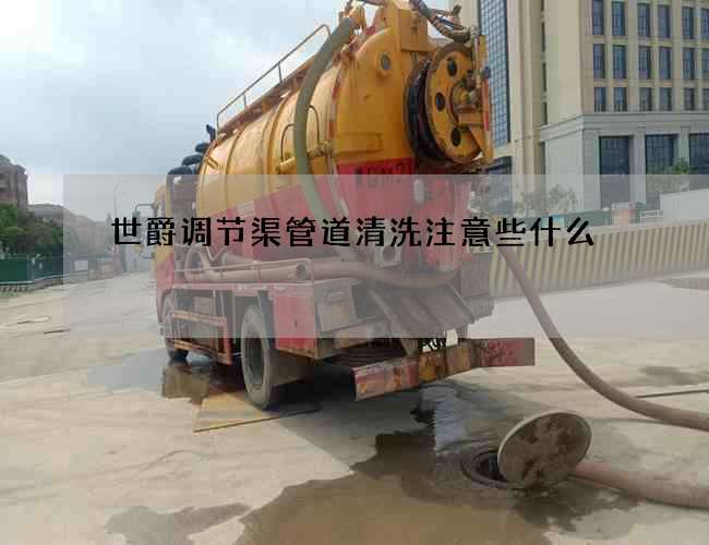 世爵调节渠管道清洗注意些什么