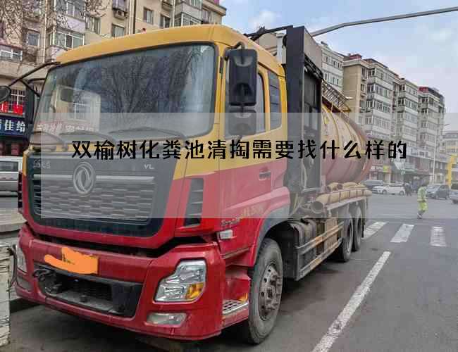 双榆树化粪池清掏需要找什么样的