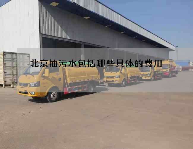 北京抽污水包括哪些具体的费用?