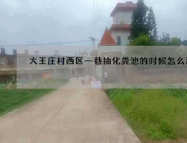 大王庄村西区一巷抽化粪池的时候怎么选择