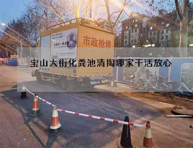 宝山大街化粪池清掏哪家干活放心