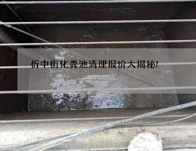 忻中街化粪池清理报价大揭秘! 忻中街化粪池清理报价大揭秘!