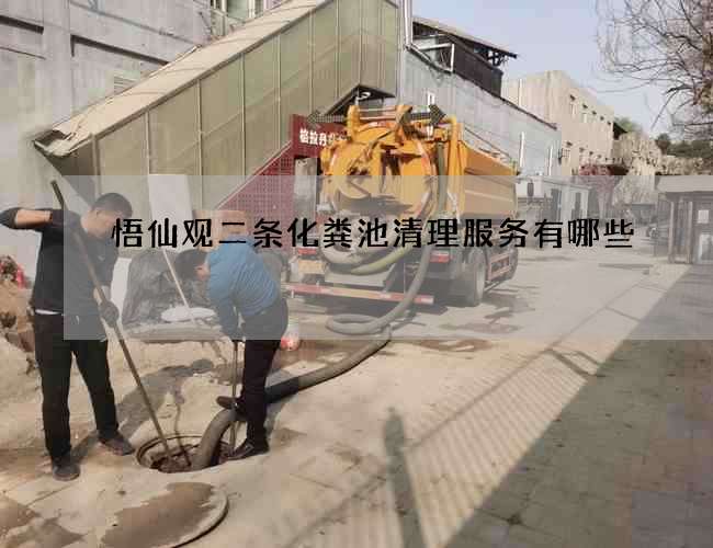 悟仙观二条化粪池清理服务有哪些