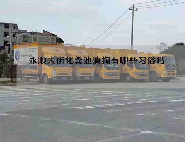 永顺大街化粪池清掏有哪些习俗吗?