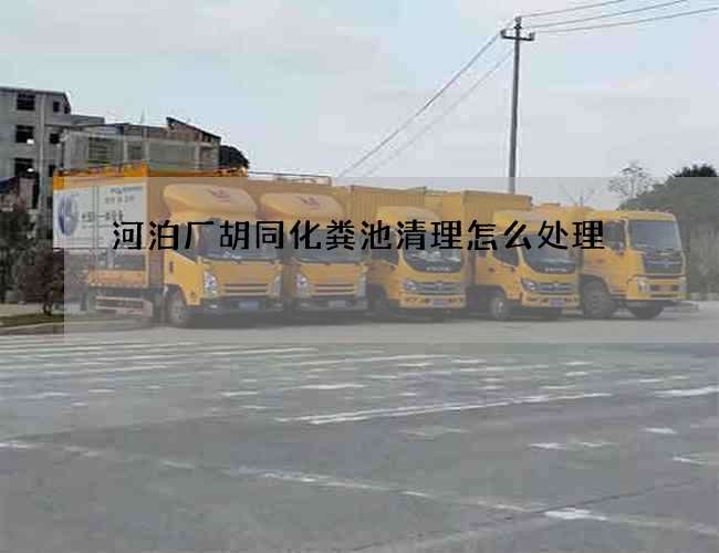 河泊厂胡同化粪池清理怎么处理