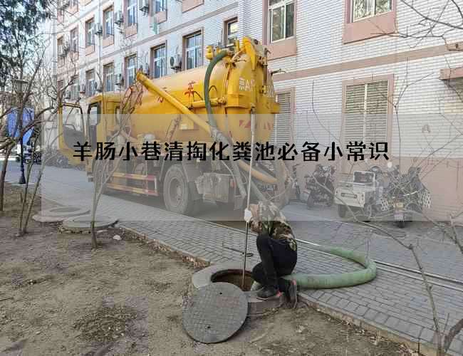 羊肠小巷清掏化粪池必备小常识