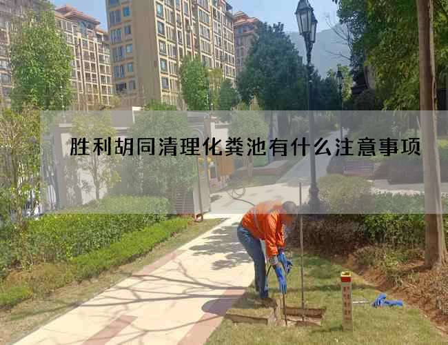 胜利胡同清理化粪池有什么注意事项