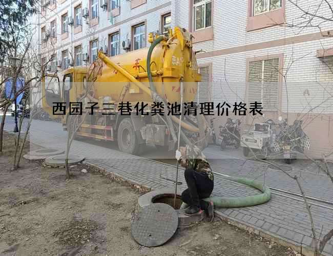 西园子三巷化粪池清理价格表